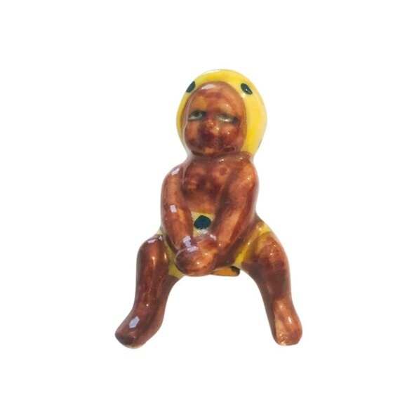 Black Americana Ceramic Boy Figurine - Picture 2 of 7